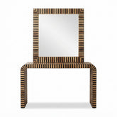 Linear Inlay Console & Mirror Set