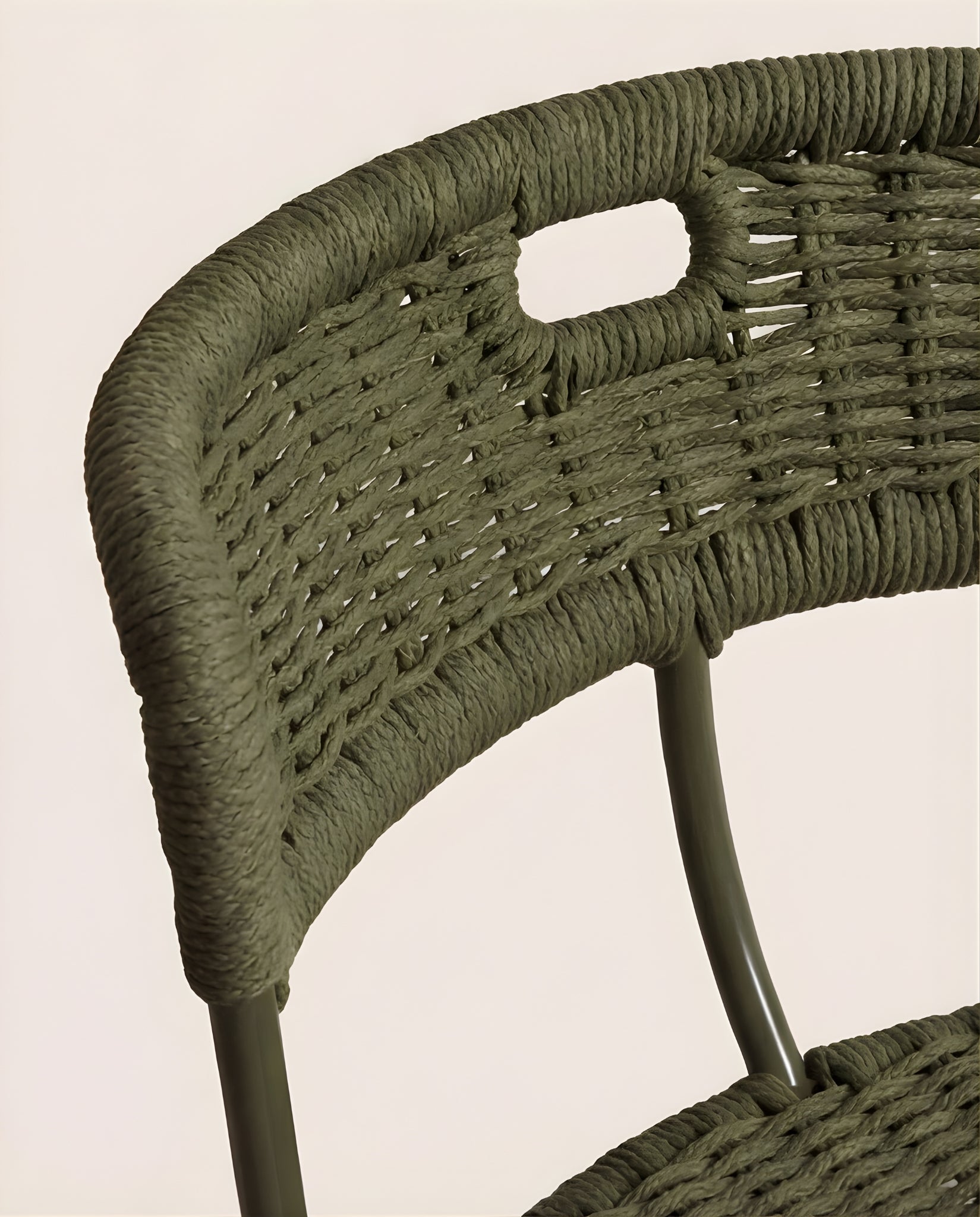 Olive Woven Rope Dining Chair