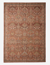 Vintage Rust Persian-Style Floral Rug