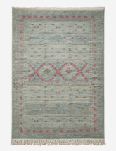Vintage Teal Moroccan Tribal Rug