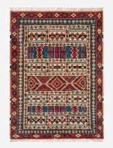 Hand-Woven Tribal Geometric Kilim