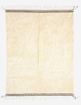 Minimalist Cream Diamond Relief Rug