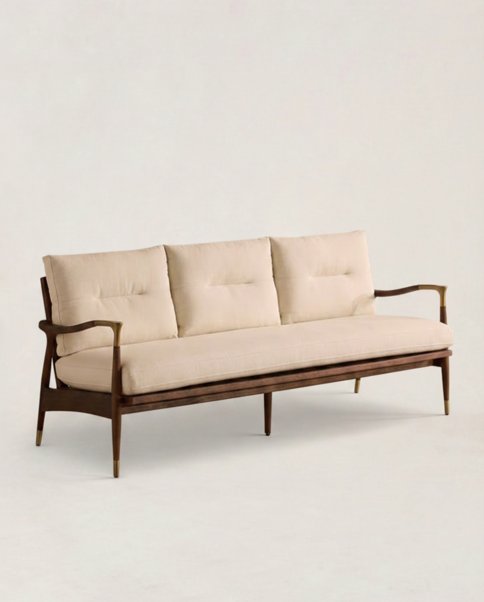 Mid-Century Modern Walnut Sofa