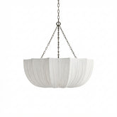 Classic Pleated Silk Scalloped Pendant Light