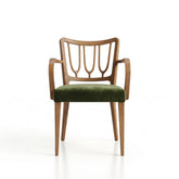 Harp Back Velvet Armchair