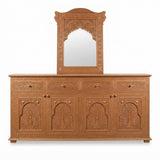 Arched Mirror & Cedar Sideboard