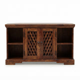 Carved Lattice Open Cabinet