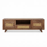 Atlas Carved Walnut Media Console