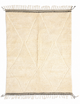 Minimalist Cream Diamond Relief Rug