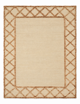 Handwoven Natural Jute Border Rug