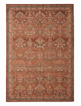 Vintage Rust Persian-Style Floral Rug