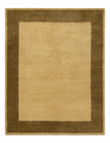 Olive Bordered Handloom Wool Rug