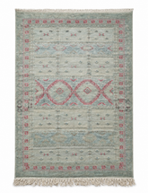 Vintage Teal Moroccan Tribal Rug