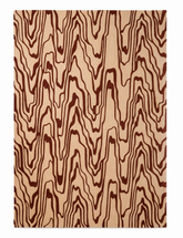 Modern Cream Organic Wave Rug