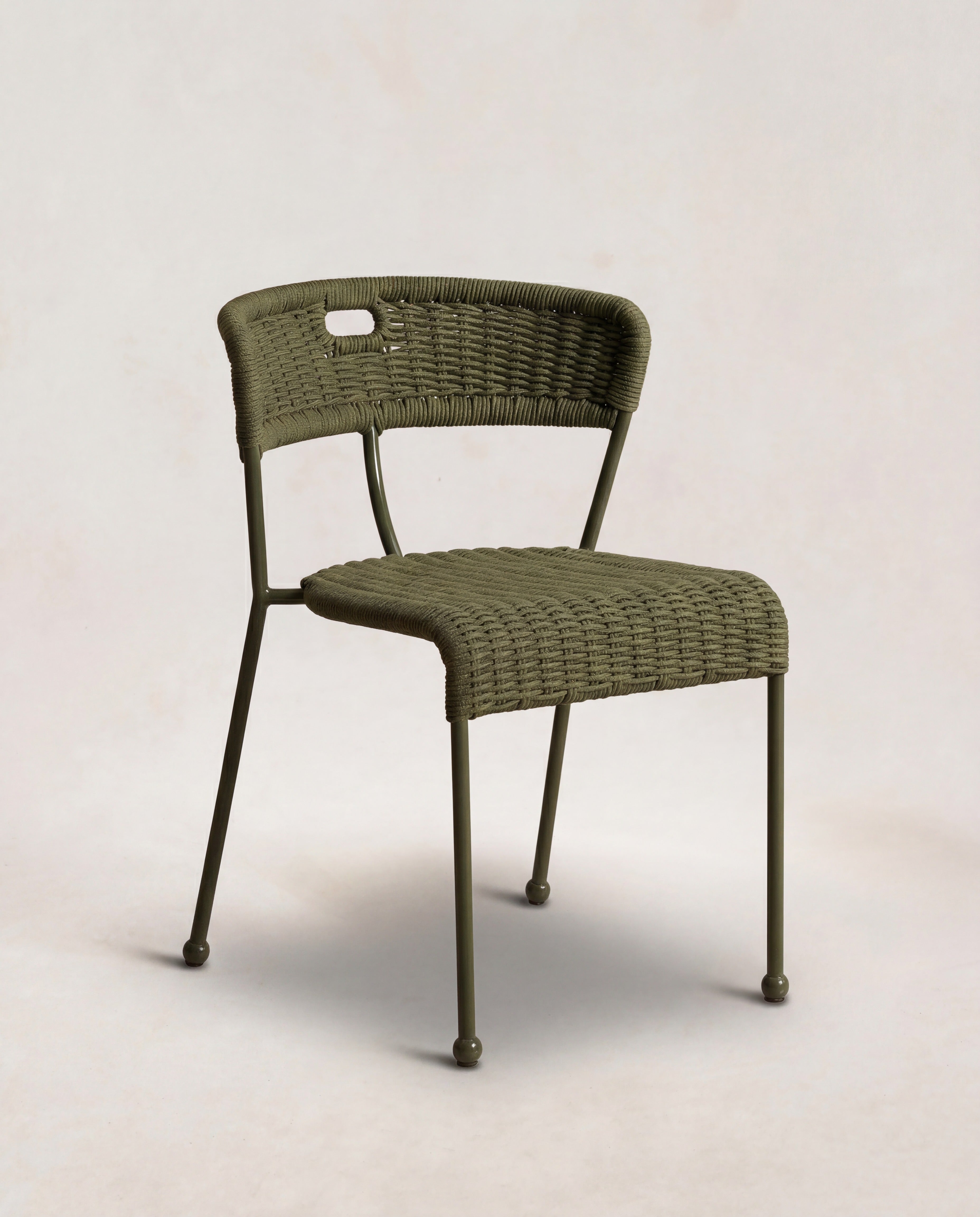 Olive Woven Rope Dining Chair