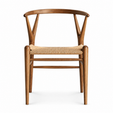 Oak Wood Woven Cord Dining Chairs