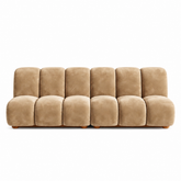 Plush Ribbed Velvet Sectional Sofa