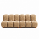 Plush Ribbed Velvet Sectional Sofa