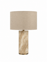 Modern Alabaster Cylinder Table Lamp