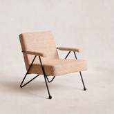 Patterned Mid-Century Accent Chair
