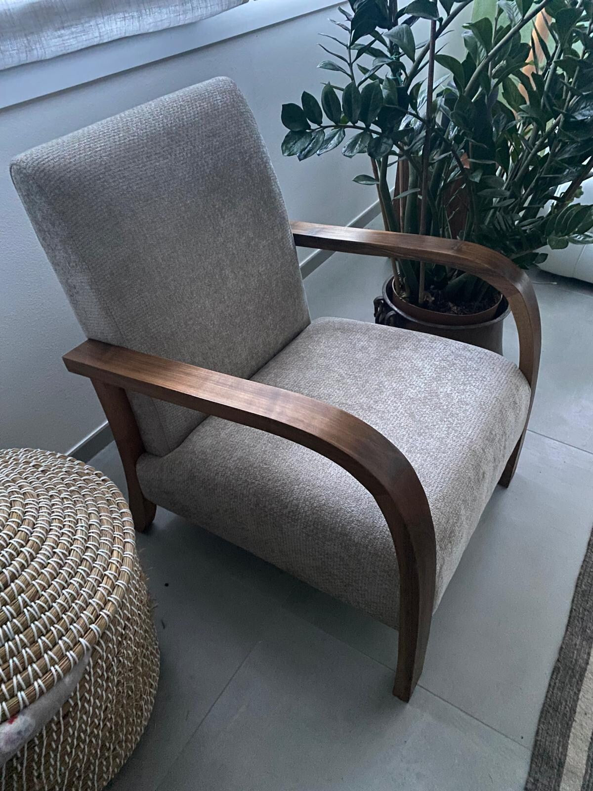 Mid-Century Modern Curved Armchair