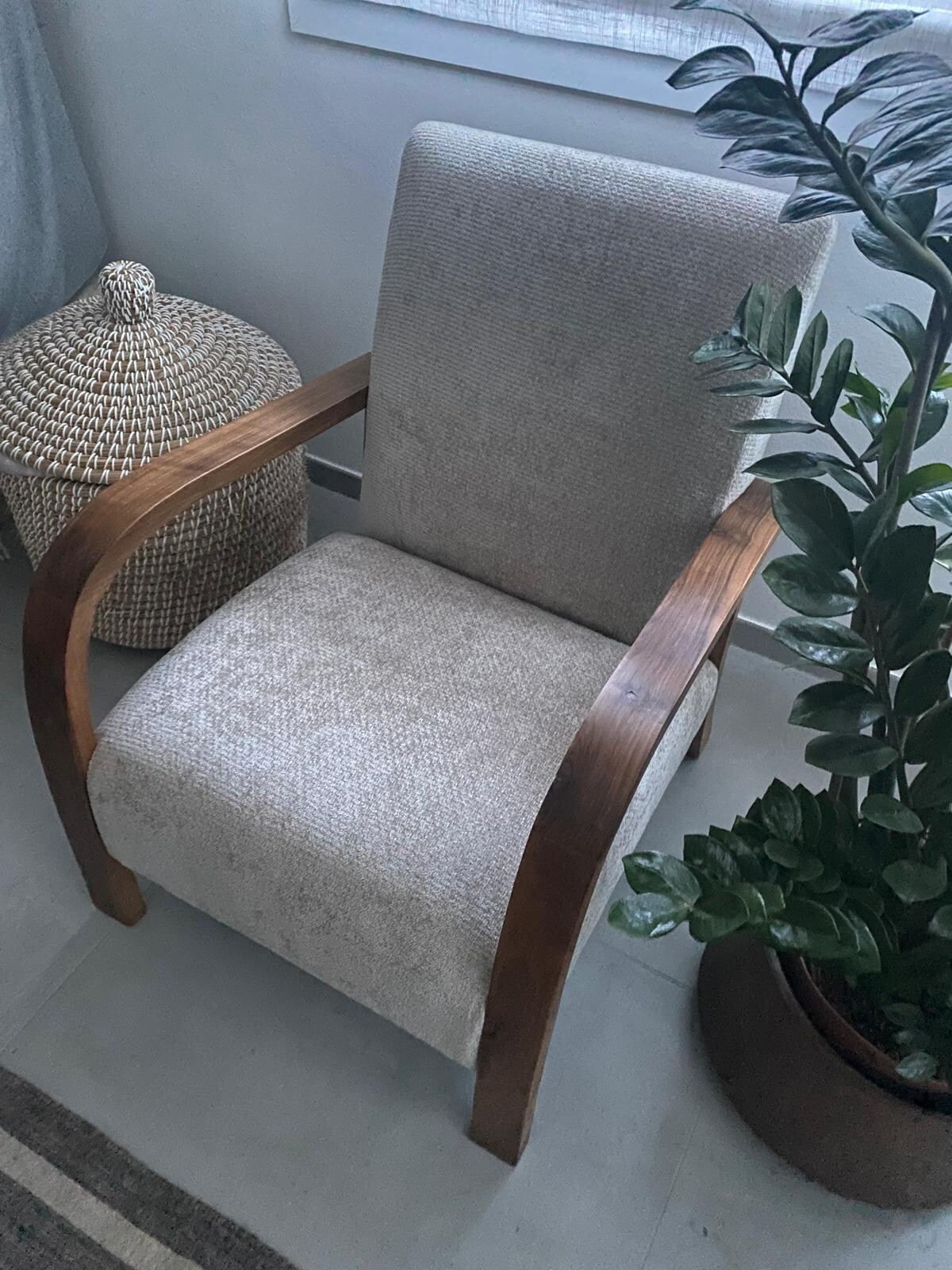 Mid-Century Modern Curved Armchair