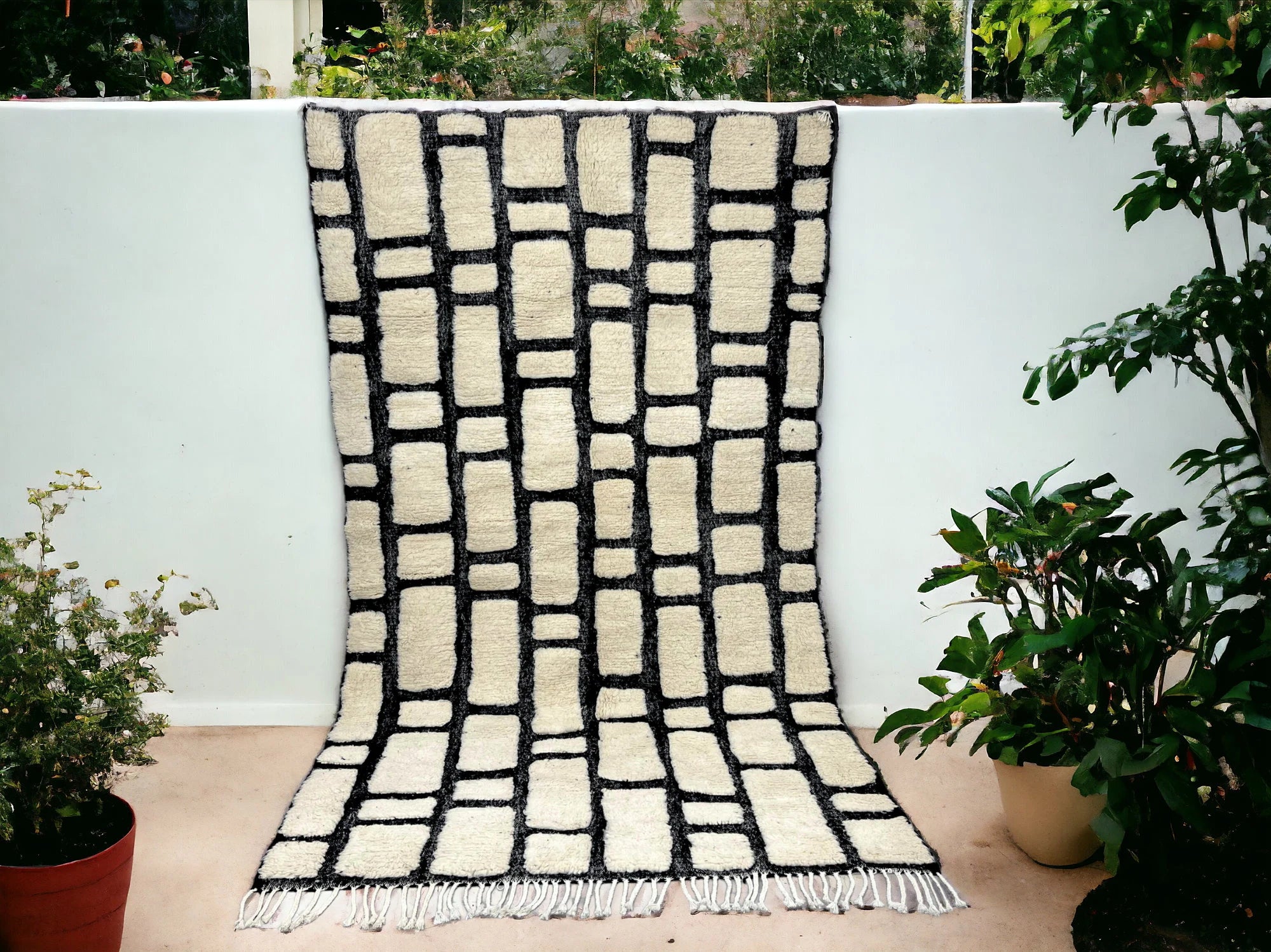 Modern Abstract Beni Ourain Rug