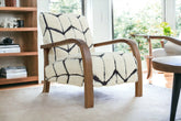 Beni Ourain Armchair – Walnut Wood
