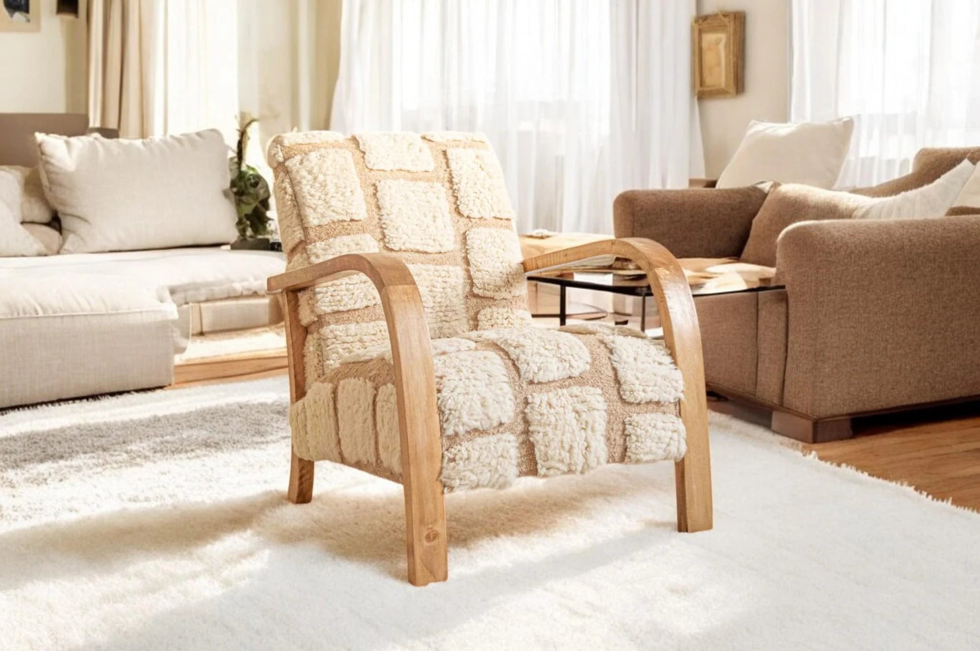 Retro Cognac Leather Danish Style Chairs