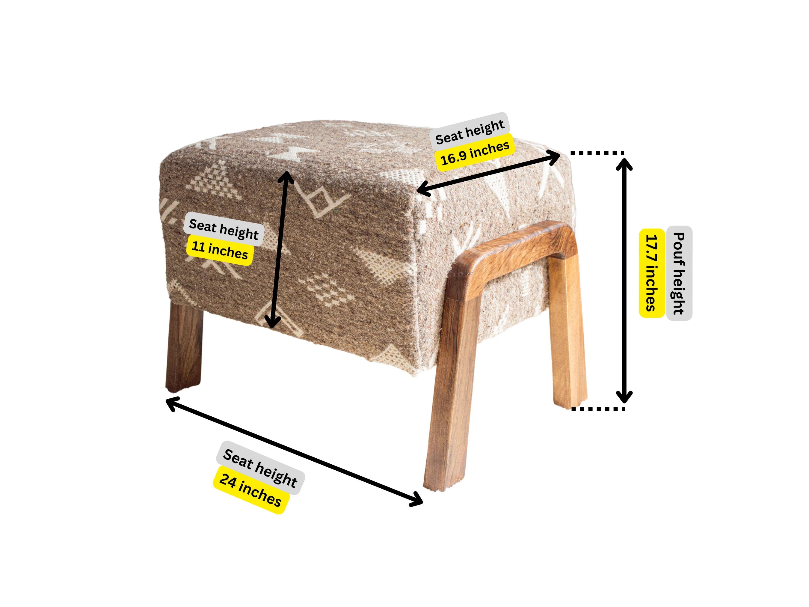 Handcrafted Moroccan Armchair and Ottoman