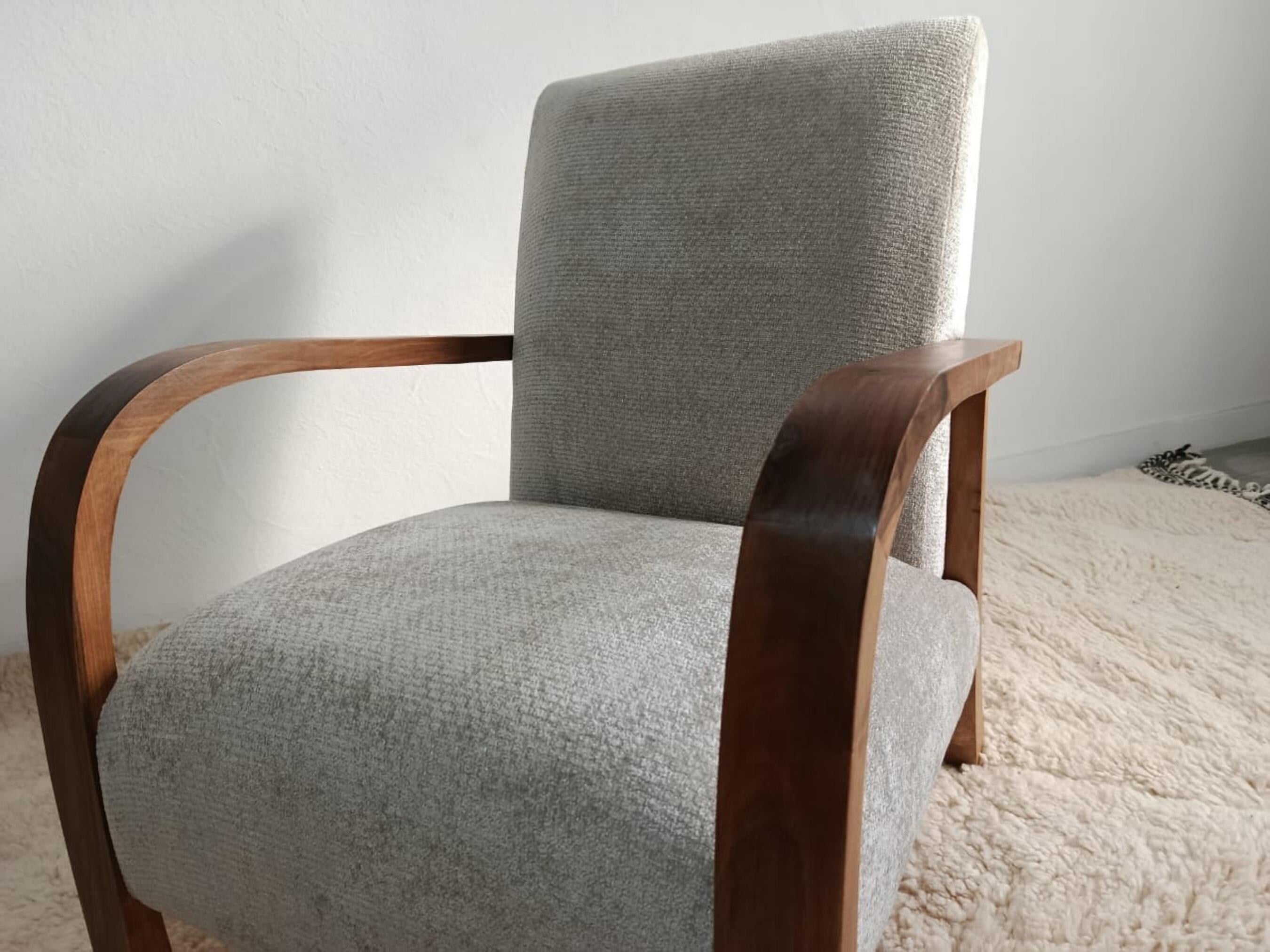 Mid-Century Modern Curved Armchair