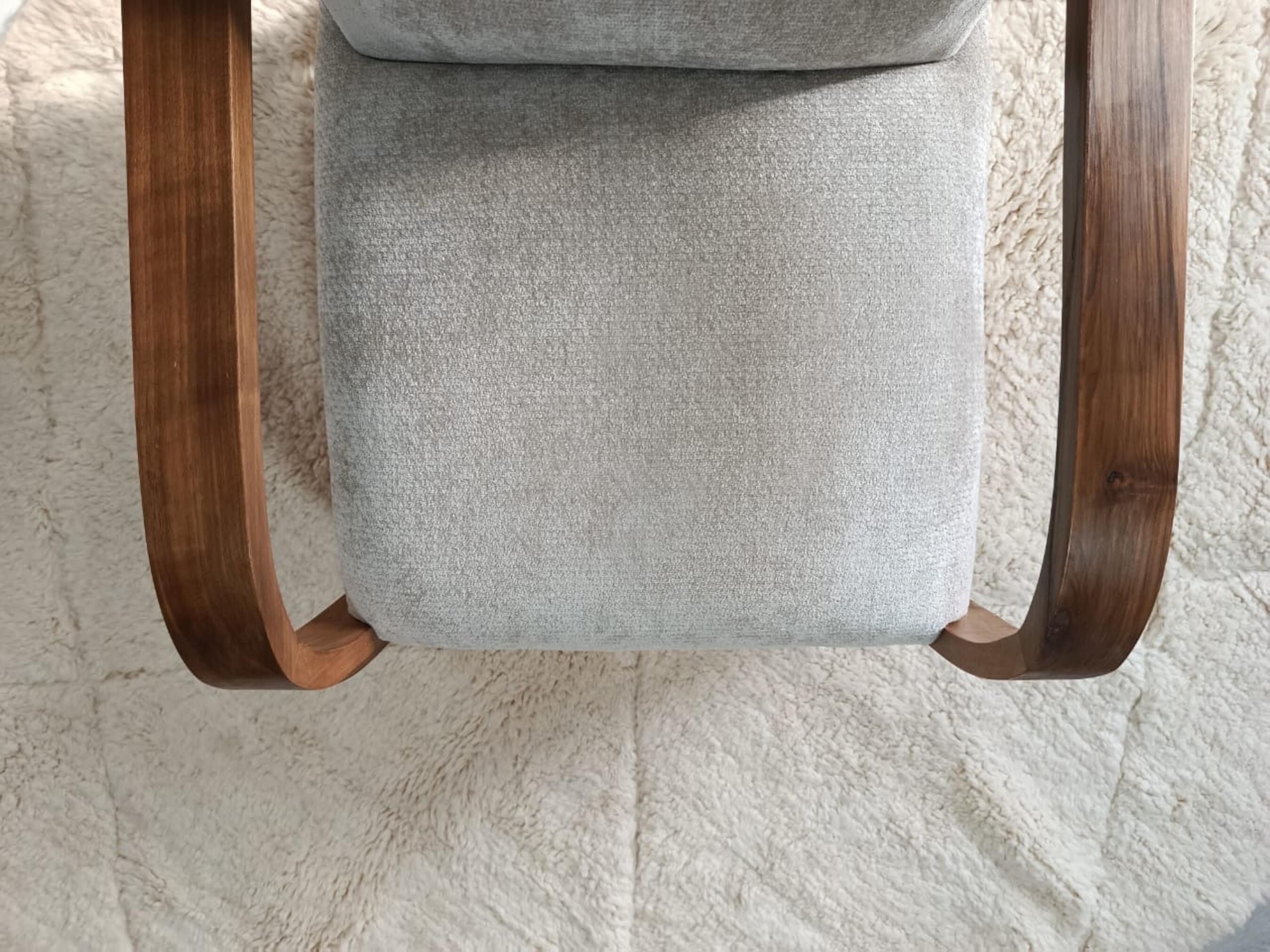 Mid-Century Modern Curved Armchair