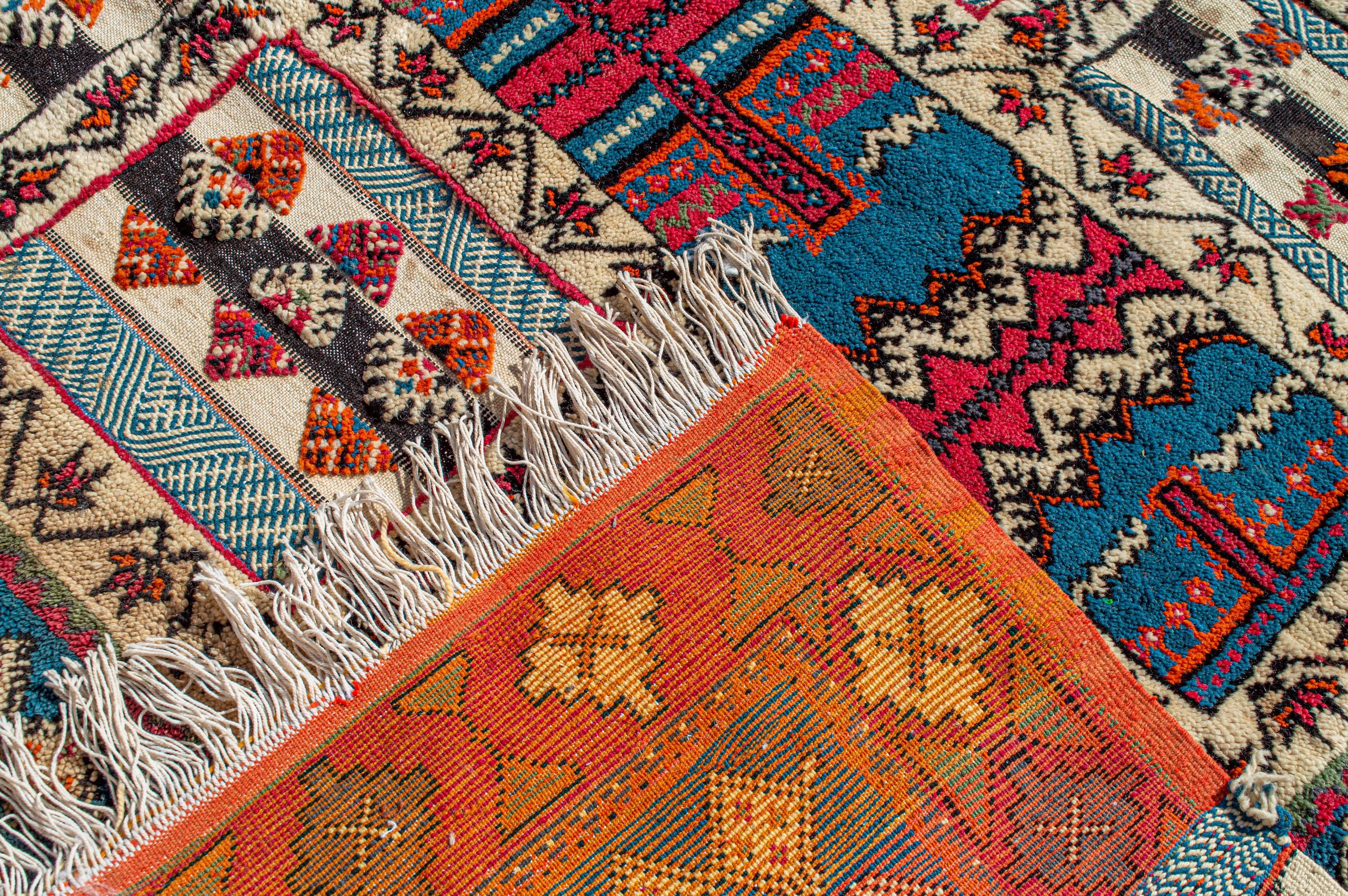 Hand-Woven Tribal Geometric Kilim