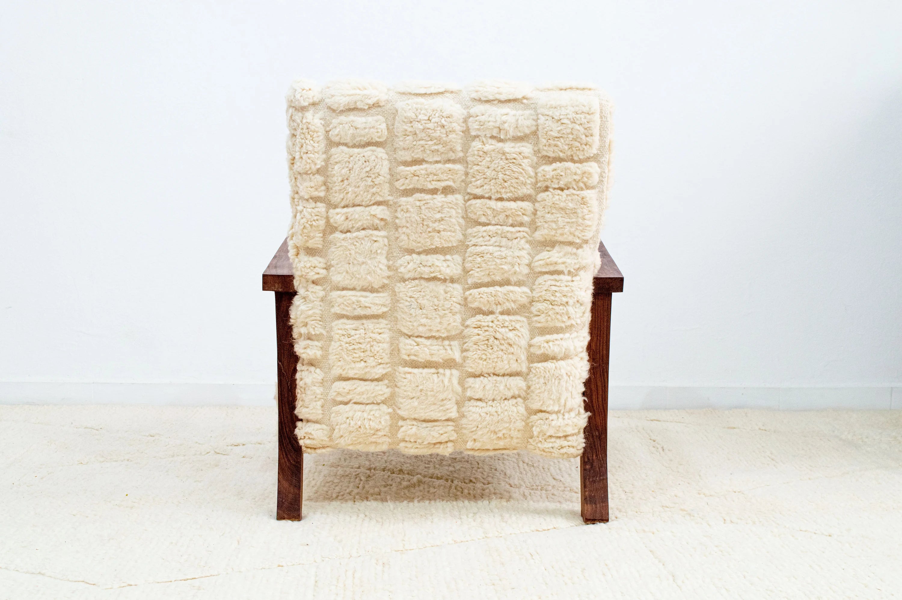 Handcrafted Moroccan Wool Lounge Chair