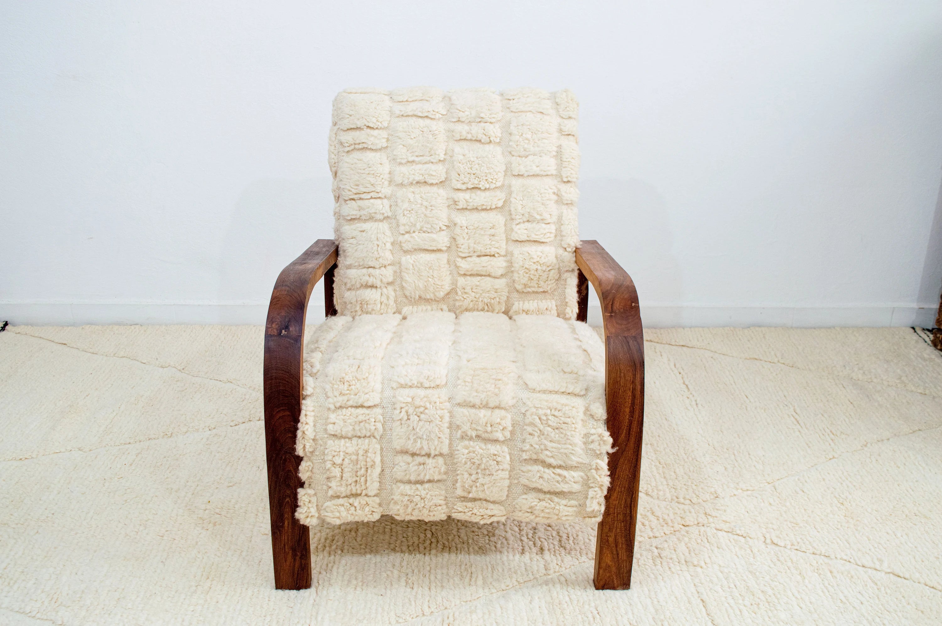Handcrafted Moroccan Wool Lounge Chair