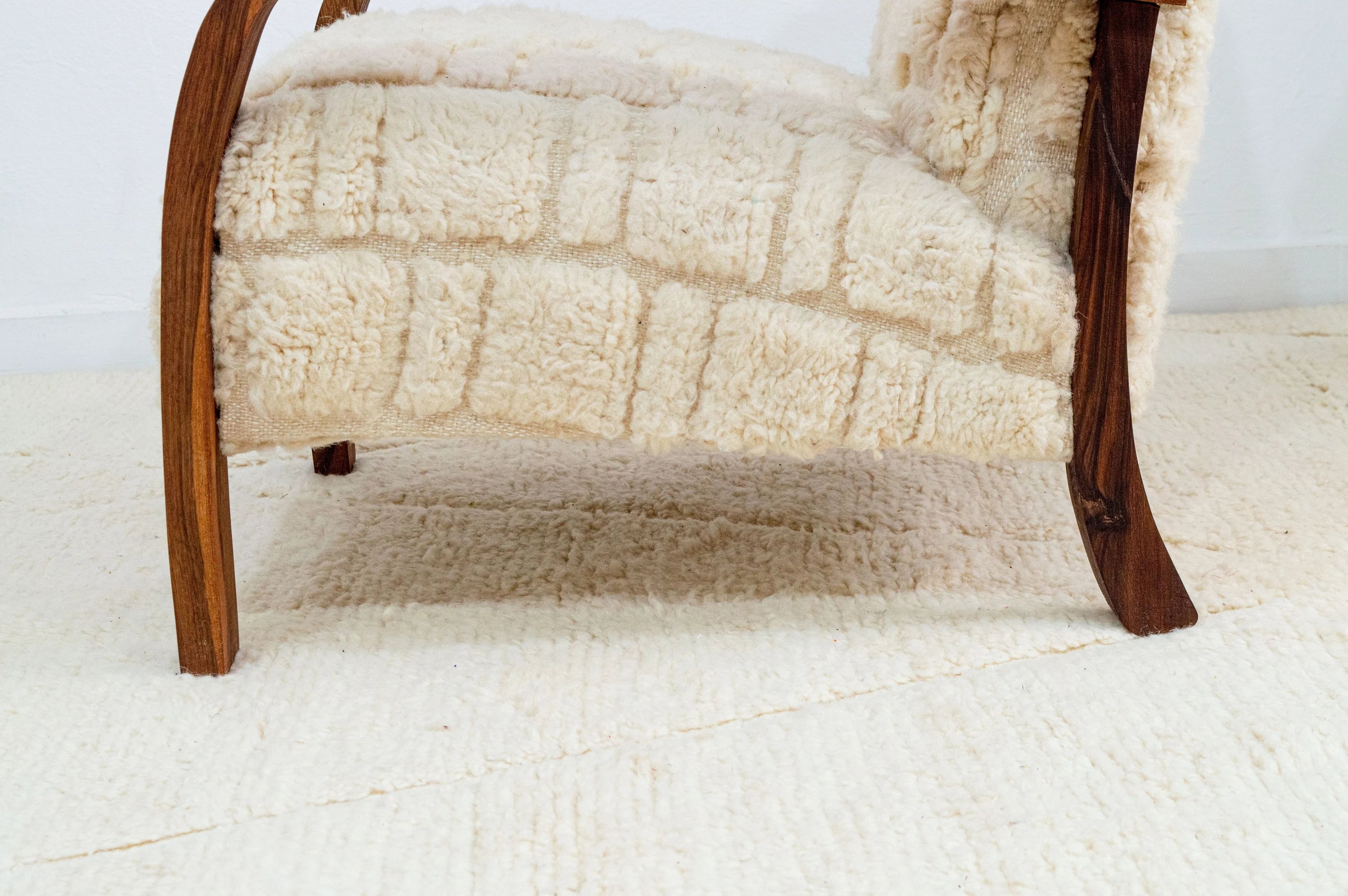 Handcrafted Moroccan Wool Lounge Chair
