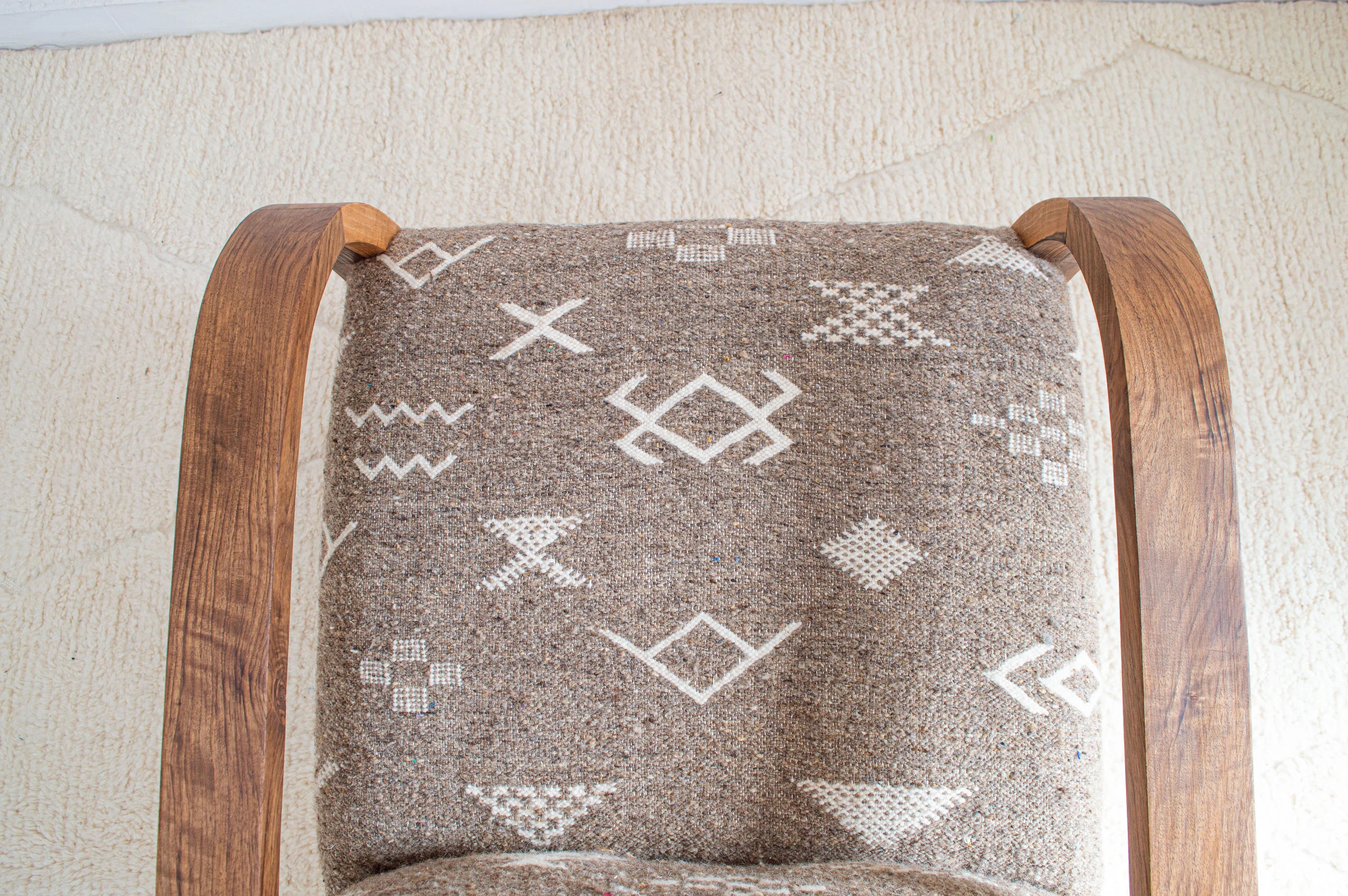 Handcrafted Moroccan Armchair and Ottoman