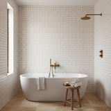 White Zellige 2×2 — Bathroom