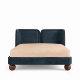 Split Back Velvet Bed