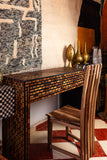 Mosaic Walnut Desk & Slat Chair