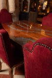 Handcrafted Velvet Dining Suite