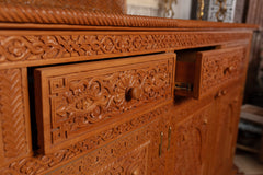 Arched Mirror & Cedar Sideboard