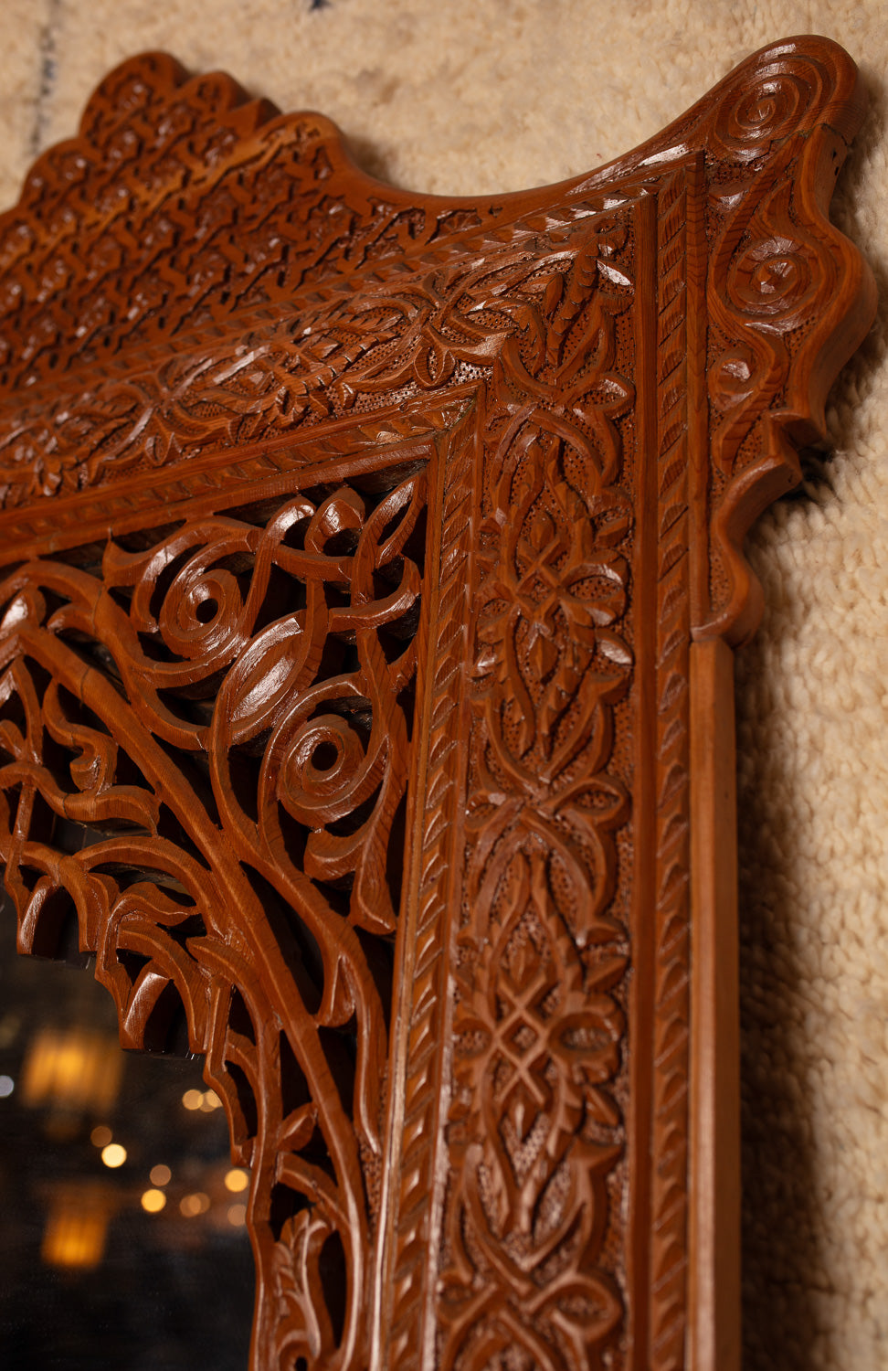 Arched Mirror & Cedar Sideboard