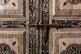 Moroccan Bone Inlay Mandala Door
