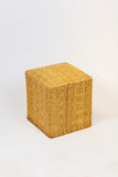 Pouf en paille tressée fait main