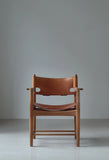 Vintage Danish Oak and Leather Chairs