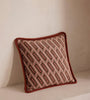 Woven Red Diamond Pattern Cushion
