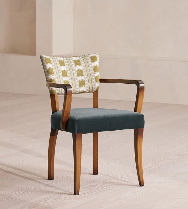 Mid-Century Modern Velvet Armchair