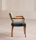 Mid-Century Modern Velvet Armchair