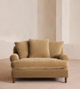 Plush Velvet English Arm Loveseat